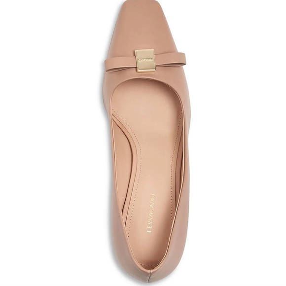 FERRAGAMO - Myra 60mm Lamb Smooth Leather, Amaretti (Size US 8) - Picture 3 of 10